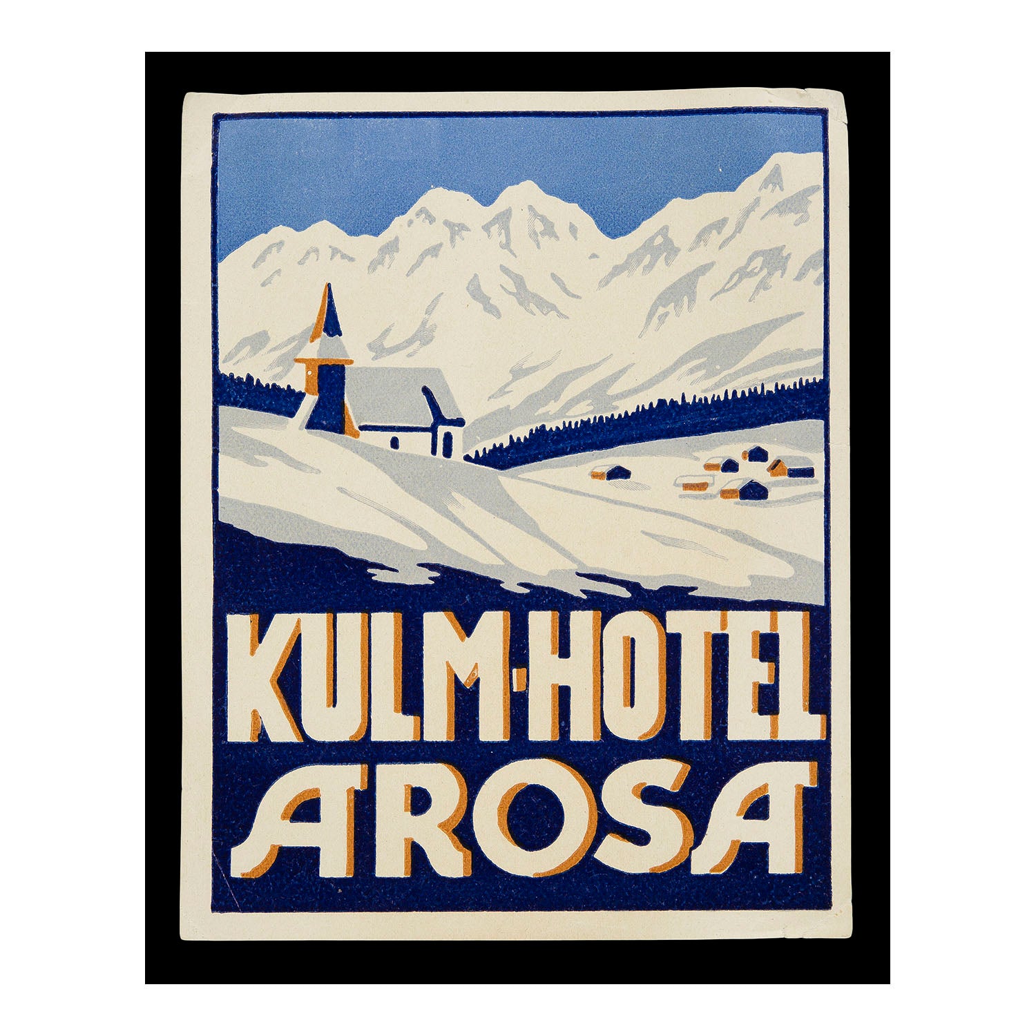 Kulm Hotel, Arosa (Luggage Label)