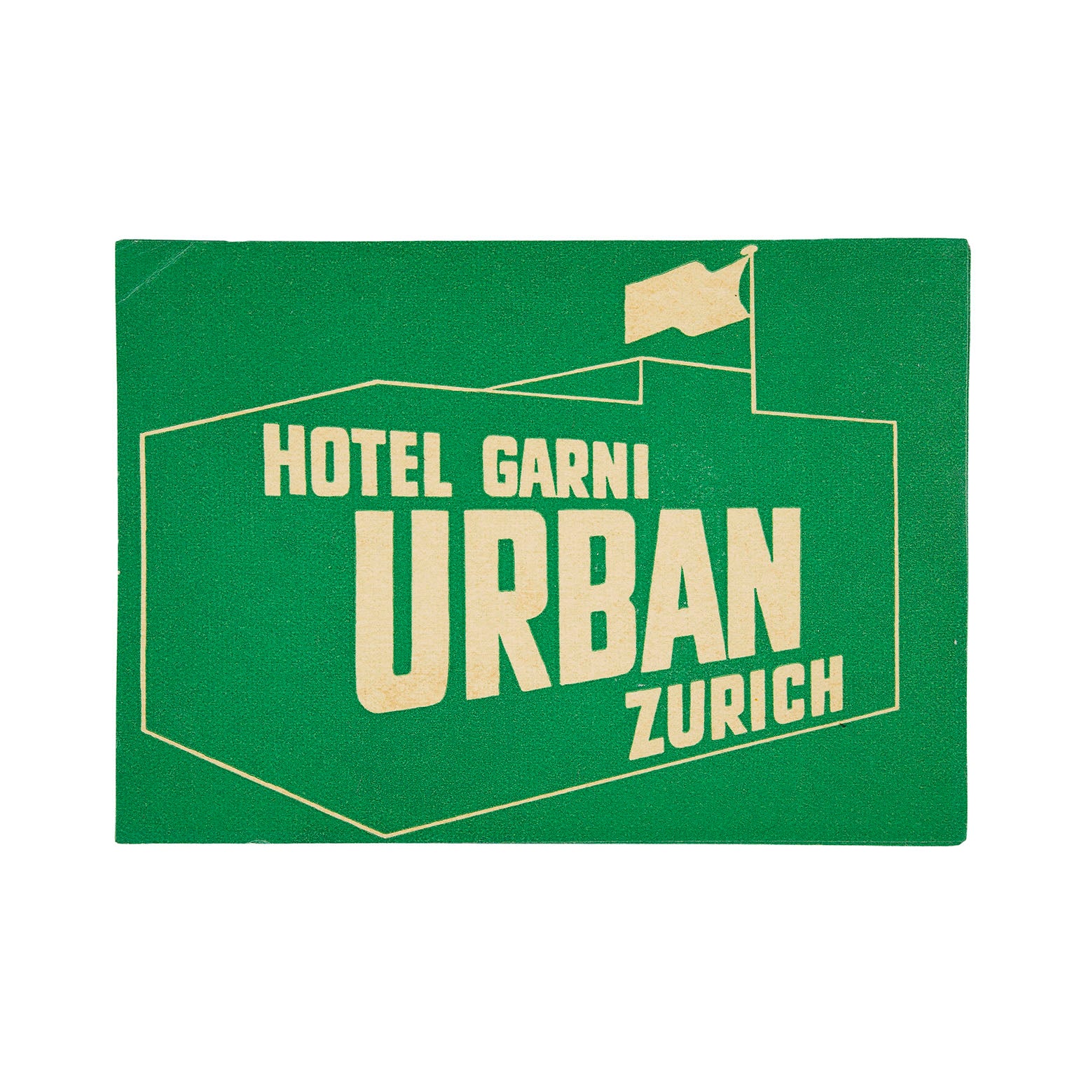 Hotel Garni Urban, Zurich (luggage label)