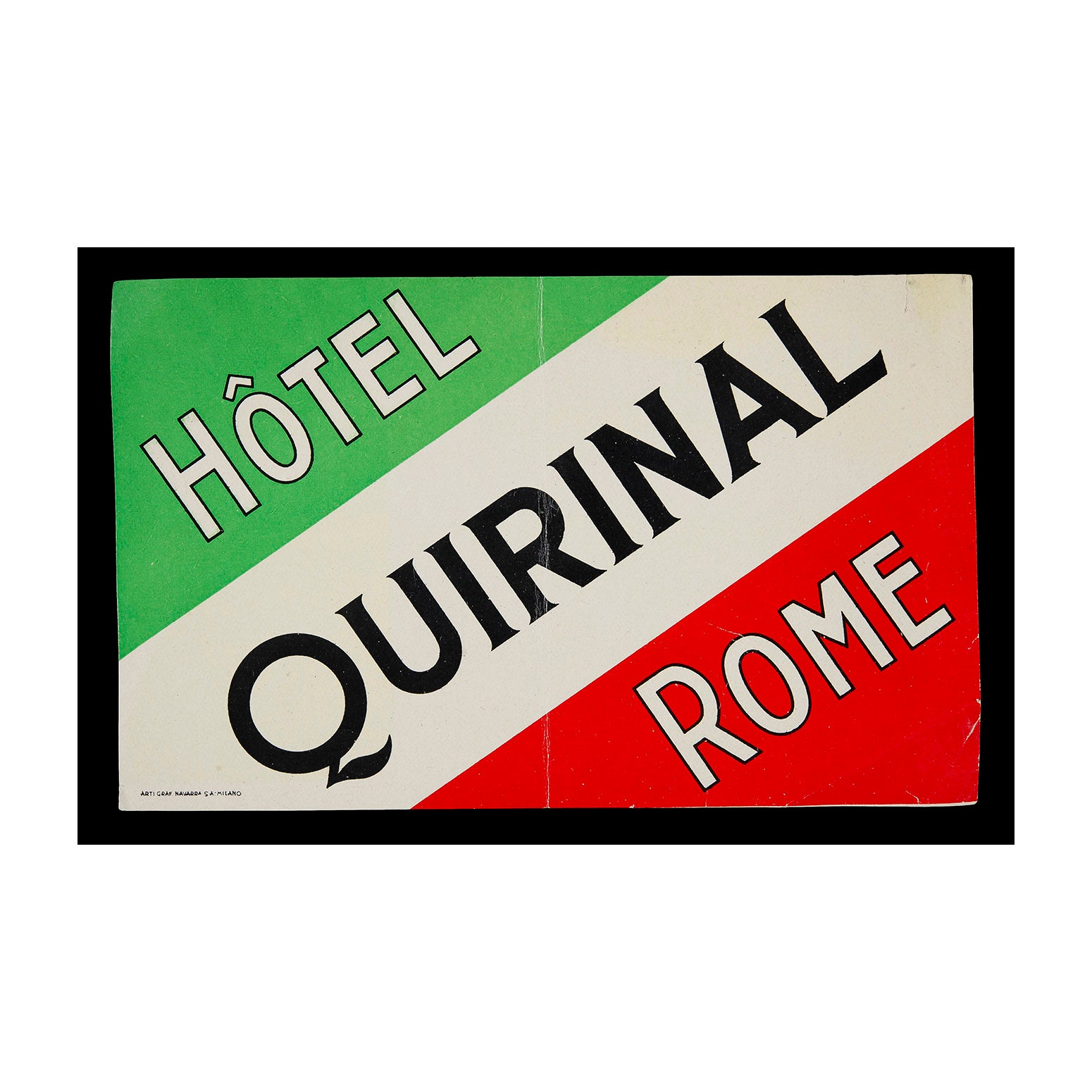 Hotel Quirinal, Rome (luggage label)
