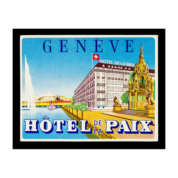 Hôtel de la Paix, Genève (Luggage Label)