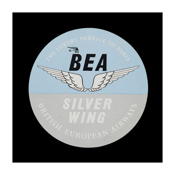 British European Airways. Silver Wing (Luggage Label)