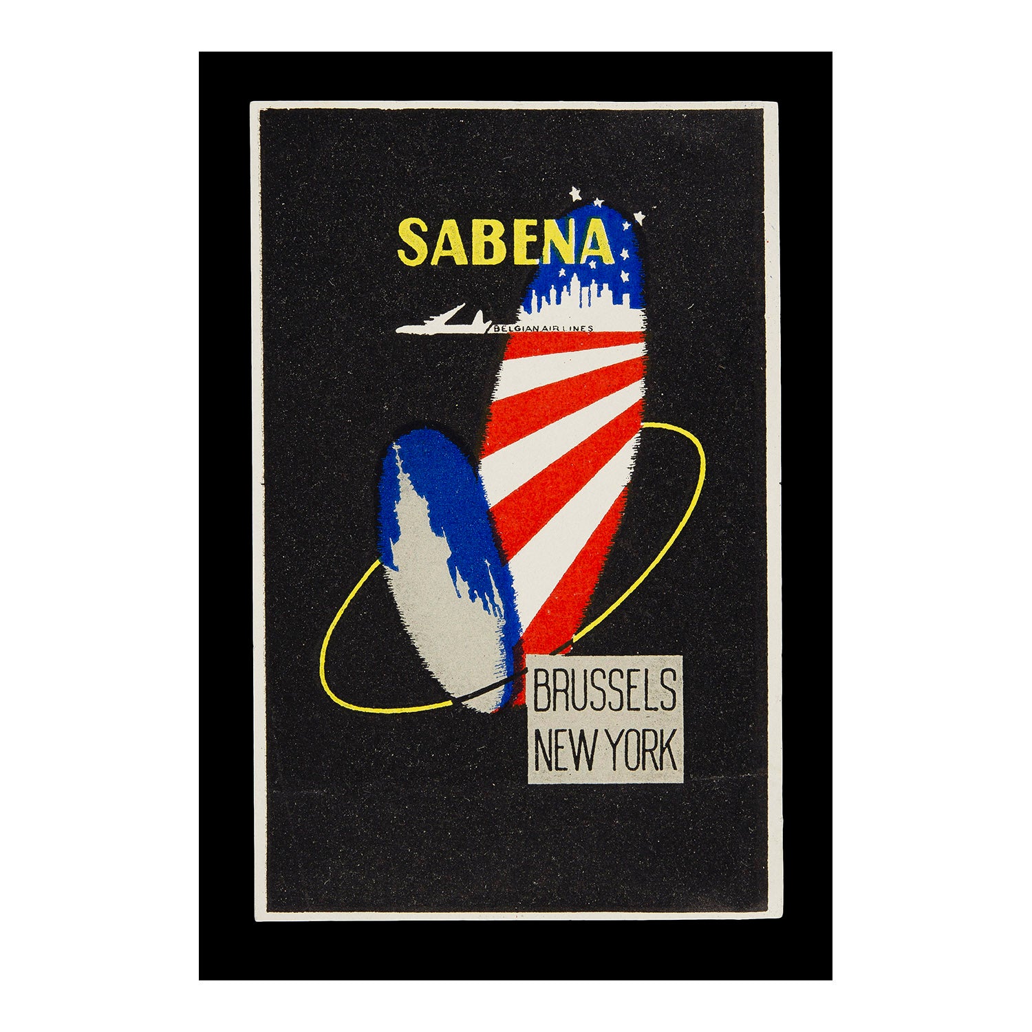Sabena Airlines, Brussels-New York (Luggage Label)