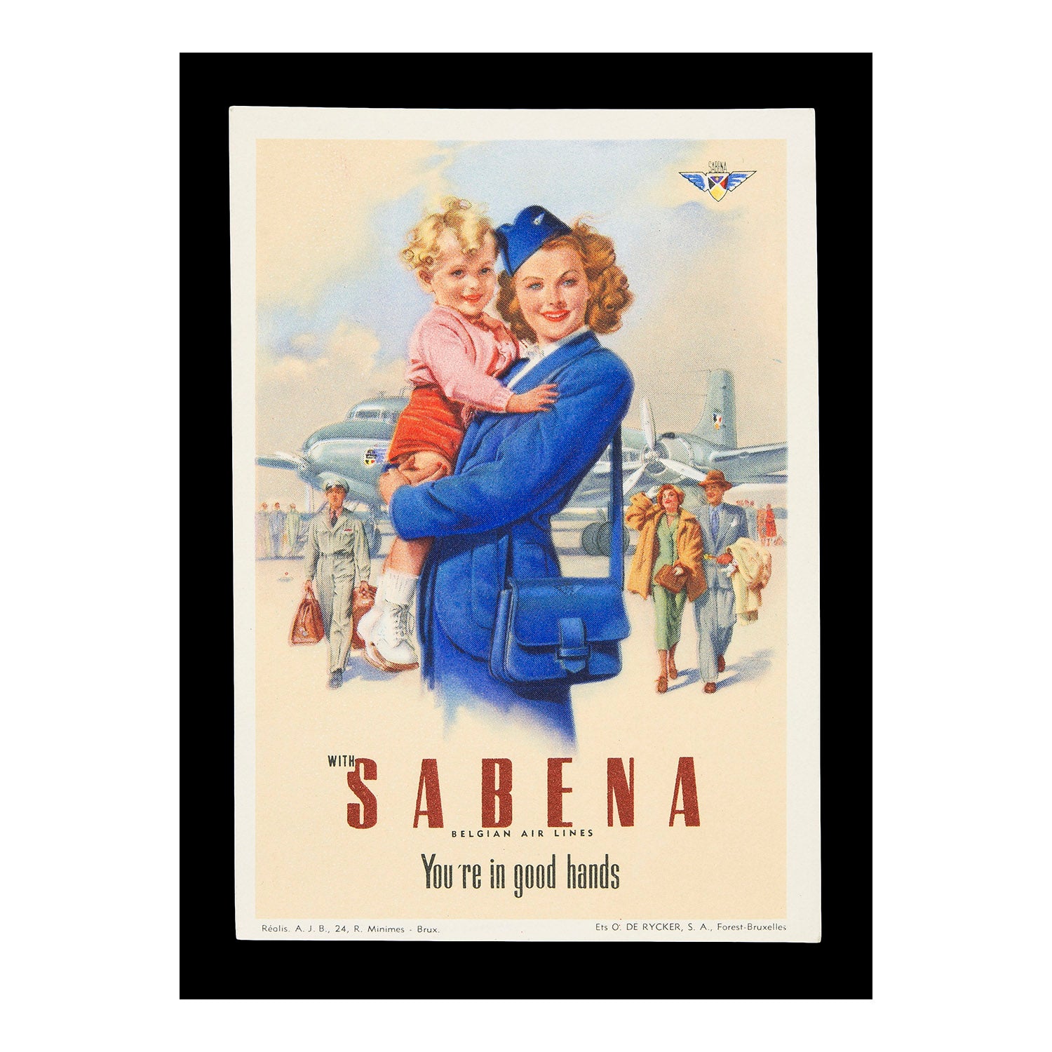 Sabena. You're in Good Hands (Luggage Label)