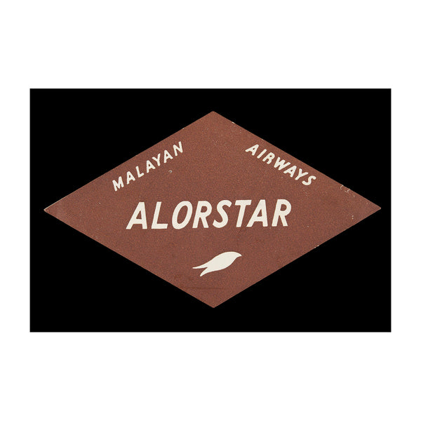 Malayan Airways. Alorstar (Luggage Label)