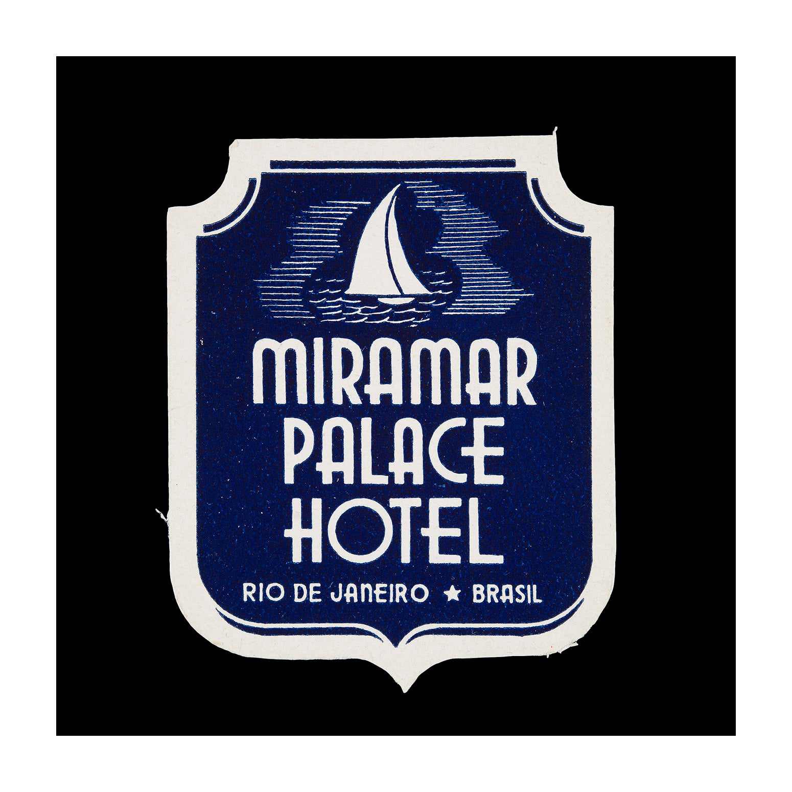 Miramar Palace Hotel, Rio De Janeiro (Luggage Label)