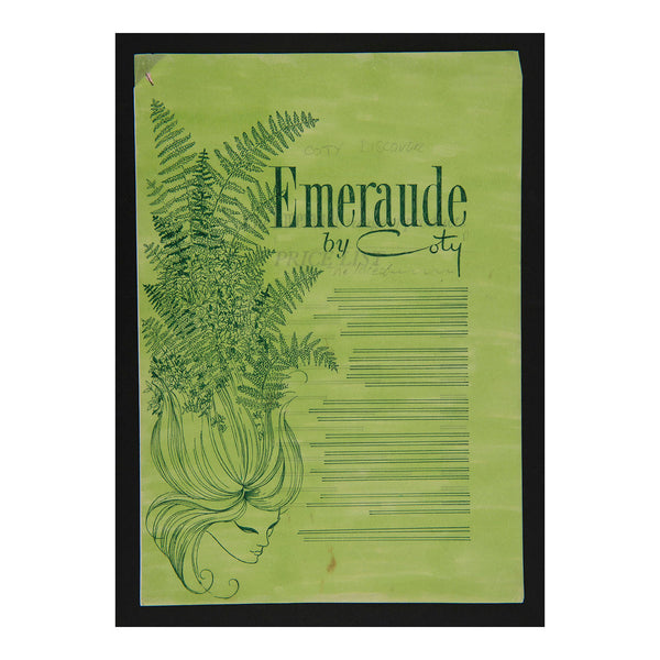 File of original fashion drawings and printed proofs for Coty (cosmetics)