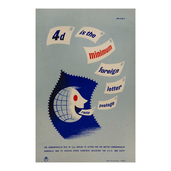 4d is the minimum Foreign Letter postage rate