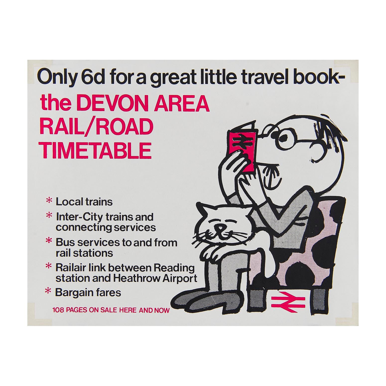 Only 6d for a great little travel book. The Devon area rail and road timetable
