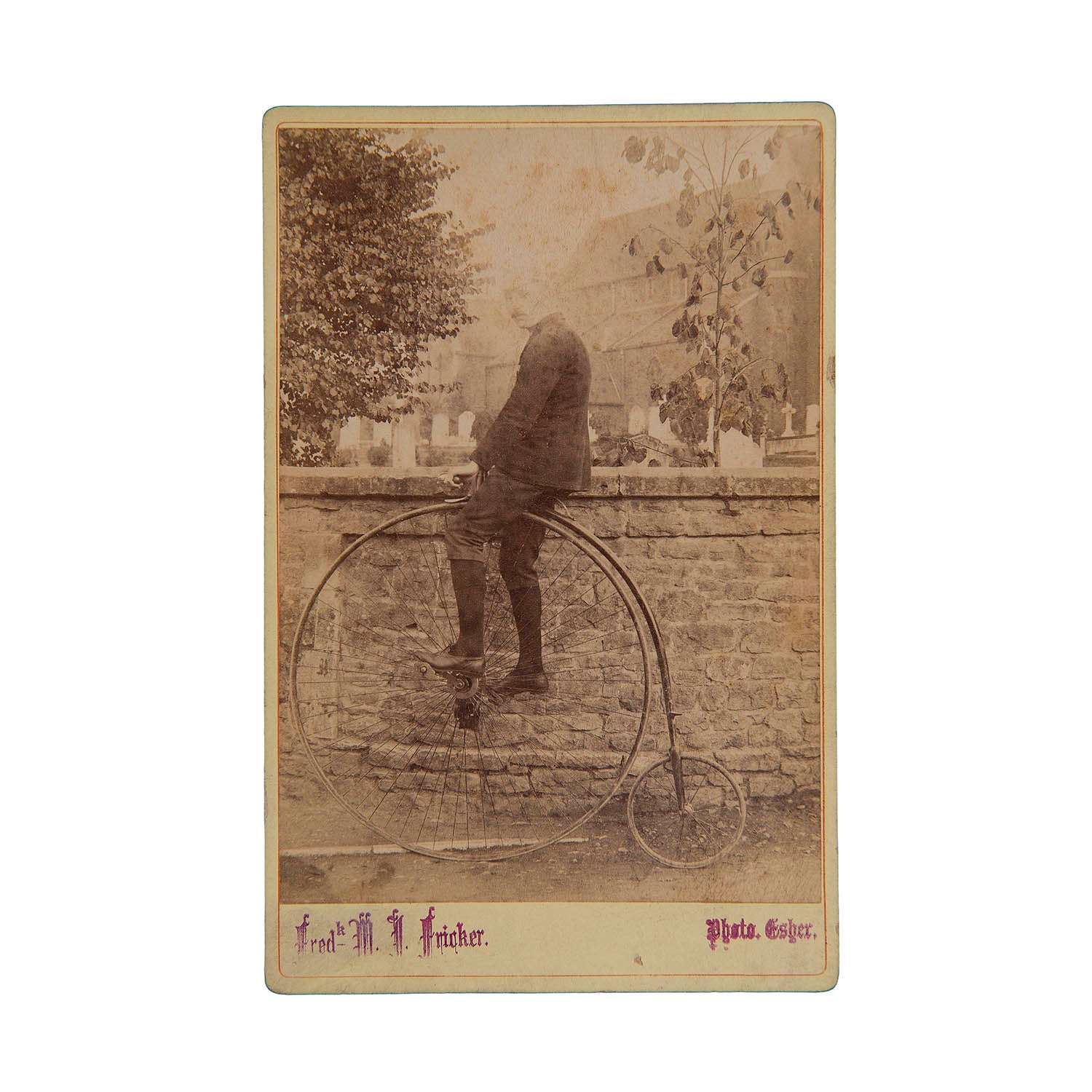 Penny Farthing cyclist (carte de visite)
