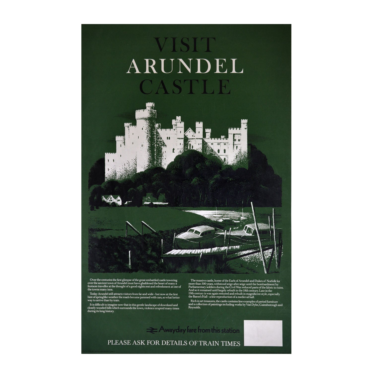 Original British Rail poster Lander Arundel Castle