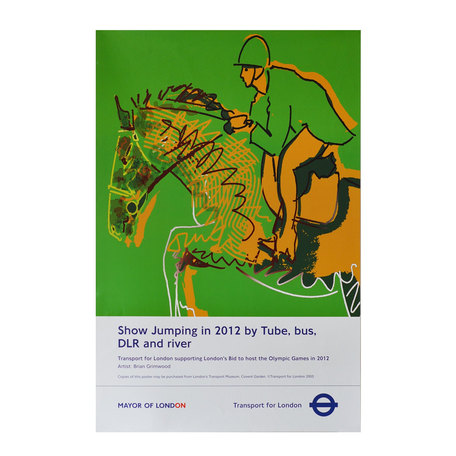 Original TfL 'Back The Bid' London Olympic Games poster 2005