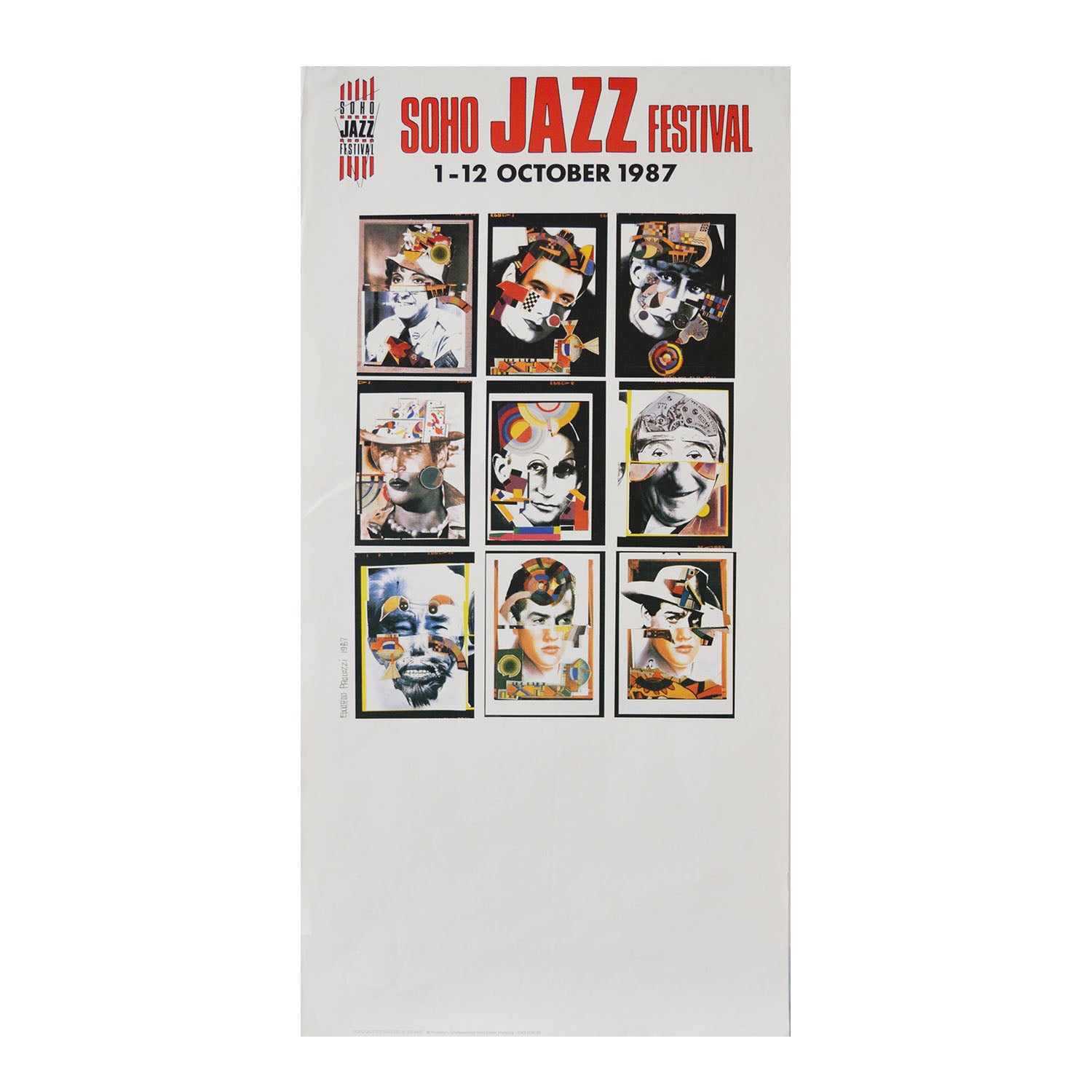 Original Eduardo Paolozzi Soho Jazz Festival poster 1987
