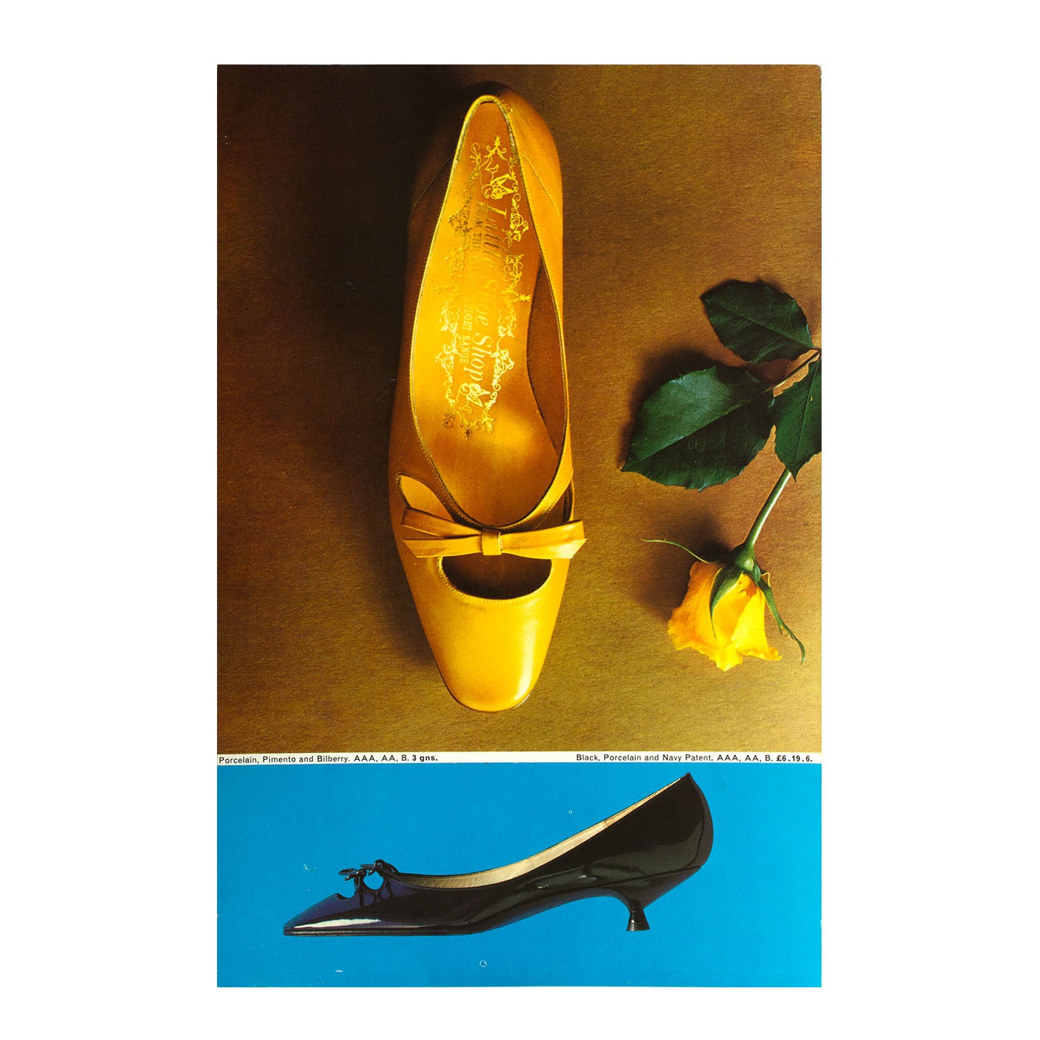 Two-sided leaflet for Elliott shoes